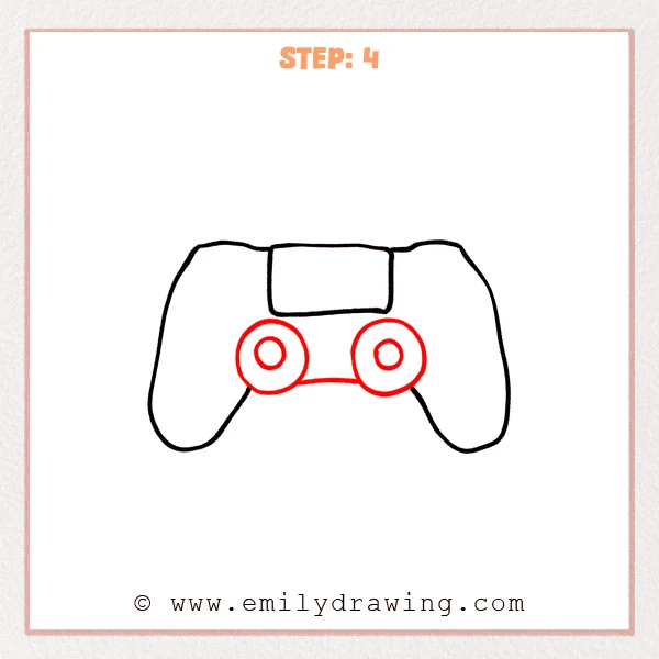 how to draw a ps4 controller - Step 4